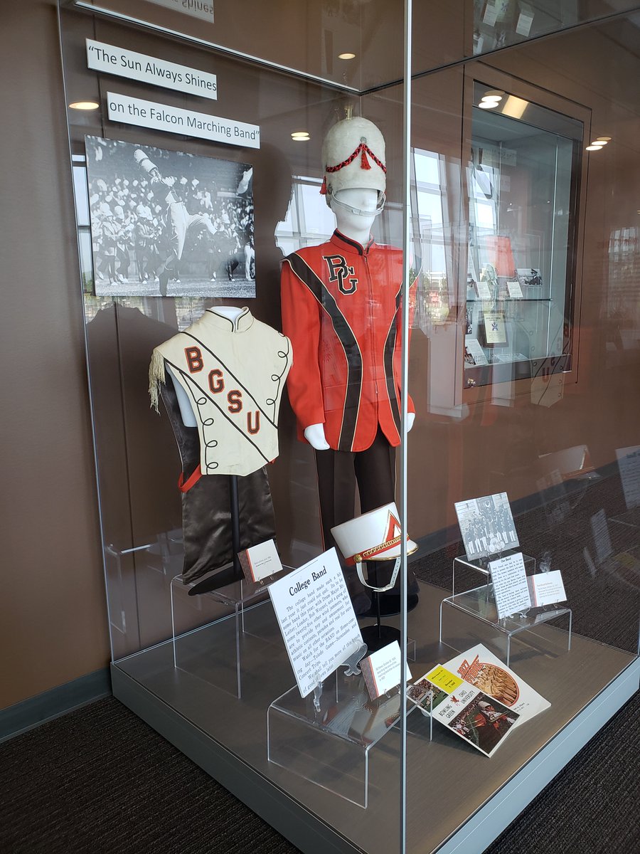 There's a new exhibit at the Stroh Center celebrating 100 years of the Falcon Marching Band! Stop in to learn about the origins, evolution, and history of the largest student organization on campus! 

#BGSUAlumni #ForwardFalcons <a href="/BGSUFMB10/">BGSU Falcon Marching Band</a> <a href="/FalconAlumni/">Bowling Green State University Alumni Association</a> <a href="/BGSU_Athletics/">BGSU Athletics</a>