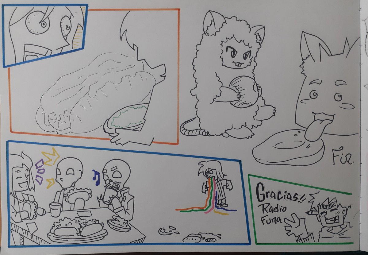 NLordaeron's tweet photo. @RadioFuna 
En el capítulo de hoy: radio funa y las paltas.
( coloreado en proceso) https://t.co/wAm36CFN5i