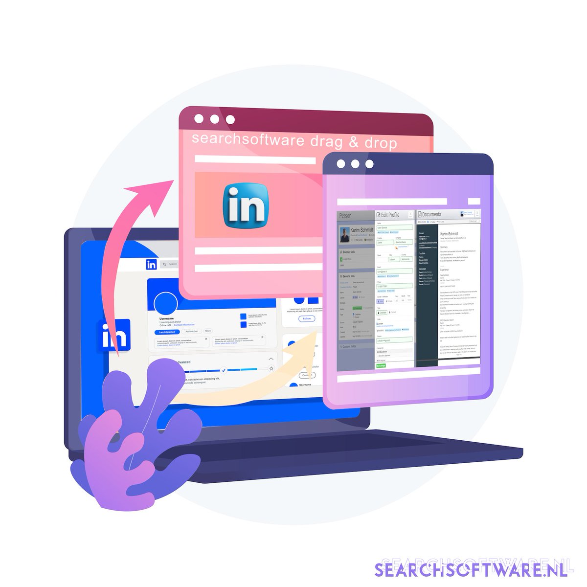 searchsoftware's tweet image. Super easy sourcing al je kandidaten rechtstreeks vanuit LinkedIn in je ATS met Searchsoftware drag&amp;amp;drop sleep gewoon elk profiel dat je wilt bewaren en wij doen de rest.

#searchsoftware #easysourcing #recruitmentsoftware