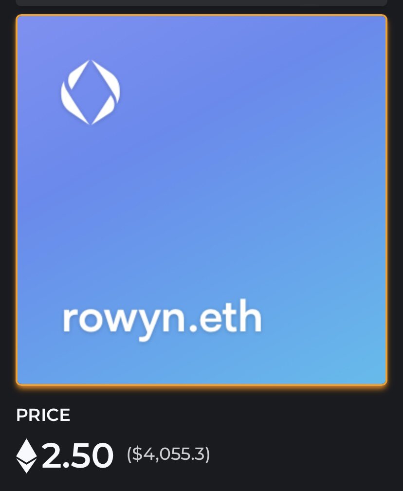 GM $ENS resellers who know the power of firstnames! Show me your best 1st names.

Rowyn.eth
Arlin.eth
Racheal.eth
Chadrick.eth