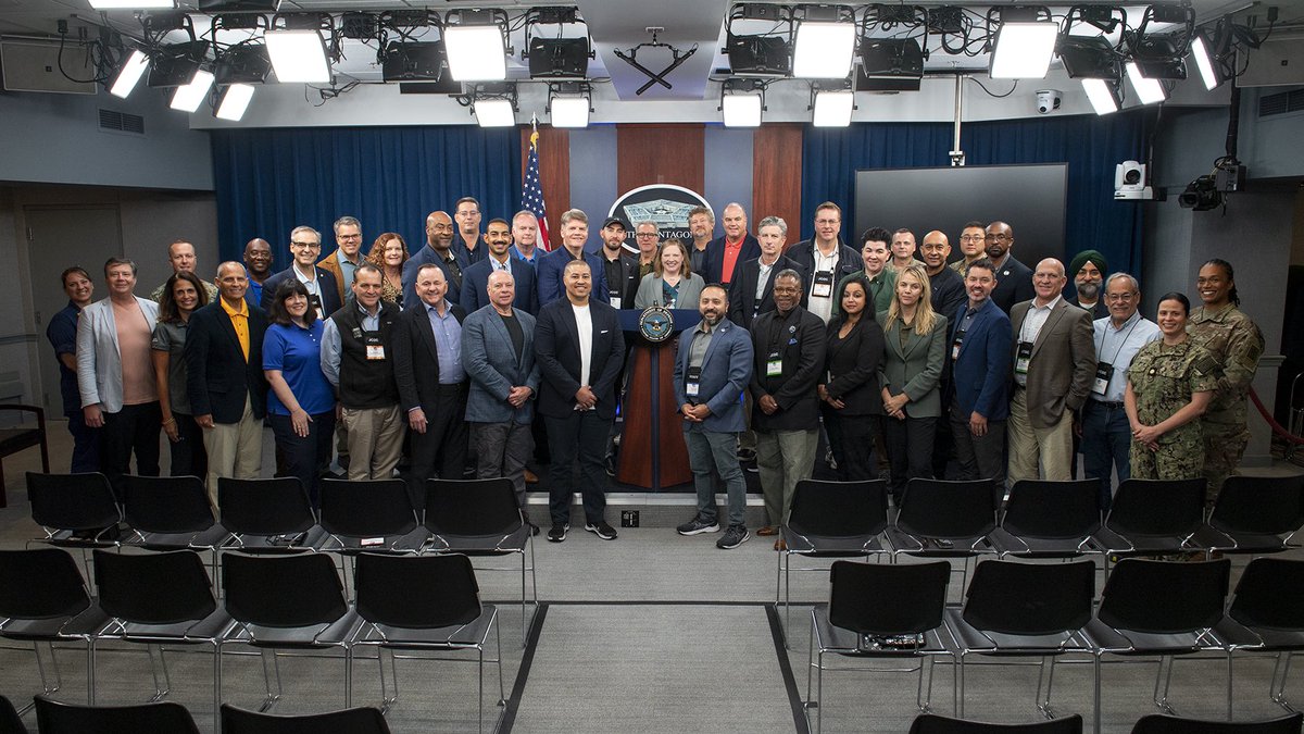 DeptofWar's tweet photo. Welcome business & community leaders! Participants of the 94th Joint Civilian Orientation Conference are here & ready to start the first day of their immersive experience w/ our military. #JCOC94 #DoDOutreach https://t.co/BkJl8YXqXK