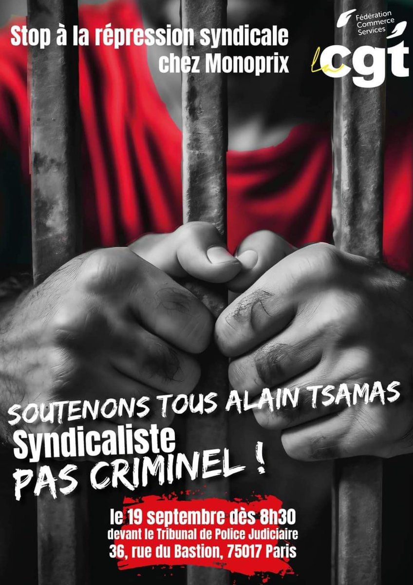 FaouziAbouRayan's tweet photo. @BinetSophie @lacgtcommunique @CgtRatp @cgt_idf
#soutienalain
Demain, tous ensemble contre #repressionsyndicale https://t.co/807lGq5gtg