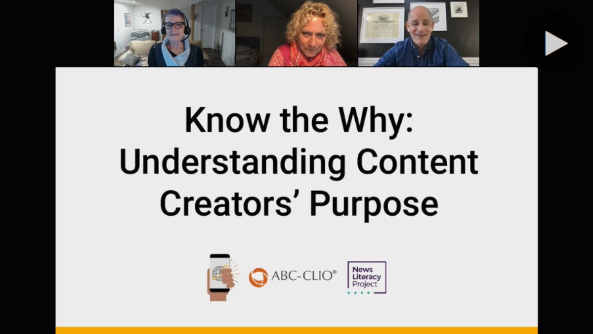 ABC-CLIO (@abc_clio) on Twitter photo In this webinar, <a href="/MsJWhiting/">Jacquelyn Whiting (she/her)</a> , Innovation and Technology Specialist, & Michelle Luhtala, Library Department Chair, discuss how to leverage an understanding of content creators' purpose to help students mediate the influence of the news they consume.👉bit.ly/3VPgc7T In this webinar, <a href="/MsJWhiting/">Jacquelyn Whiting (she/her)</a> , Innovation and Technology Specialist, & Michelle Luhtala, Library Department Chair, discuss how to leverage an understanding of content creators' purpose to help students mediate the influence of the news they consume.👉bit.ly/3VPgc7T