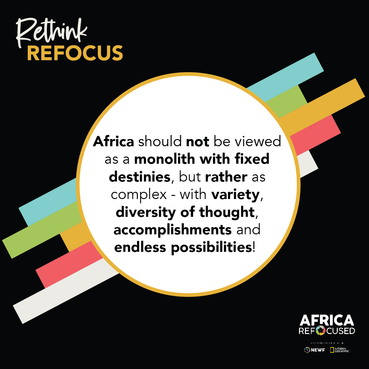 📣 Africa is not a country!

📌 #AfricaRefocused- It’s a thing, come join us.

#AfricaRefocused #StoryTelling #ChangingTheStoryteller #SingleStory #NewStories #OurStories #NEWF #Films