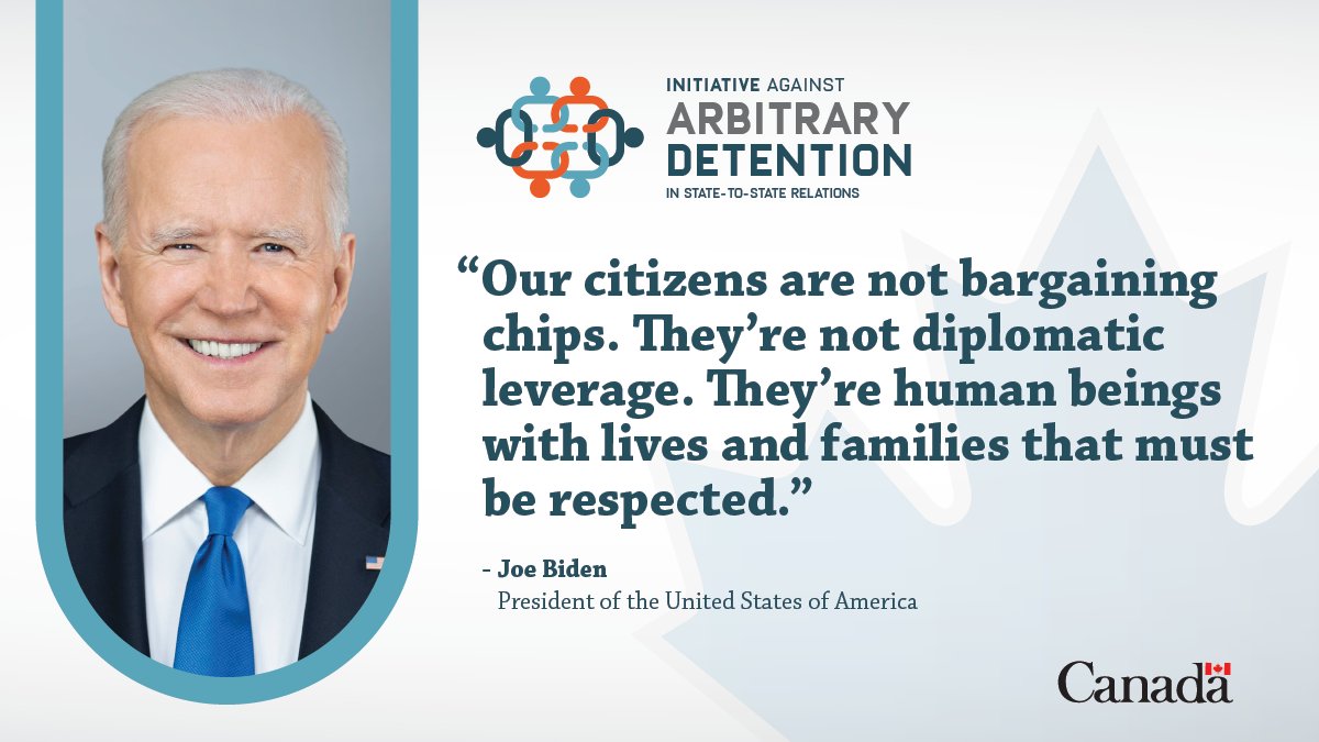 The practice of using #ArbitraryDetention for leverage over a state is contrary to international law.
The global community stands together against this unacceptable practice.

Canada.ca/ArbitraryDeten…

<a href="/POTUS/">President Donald J. Trump</a>