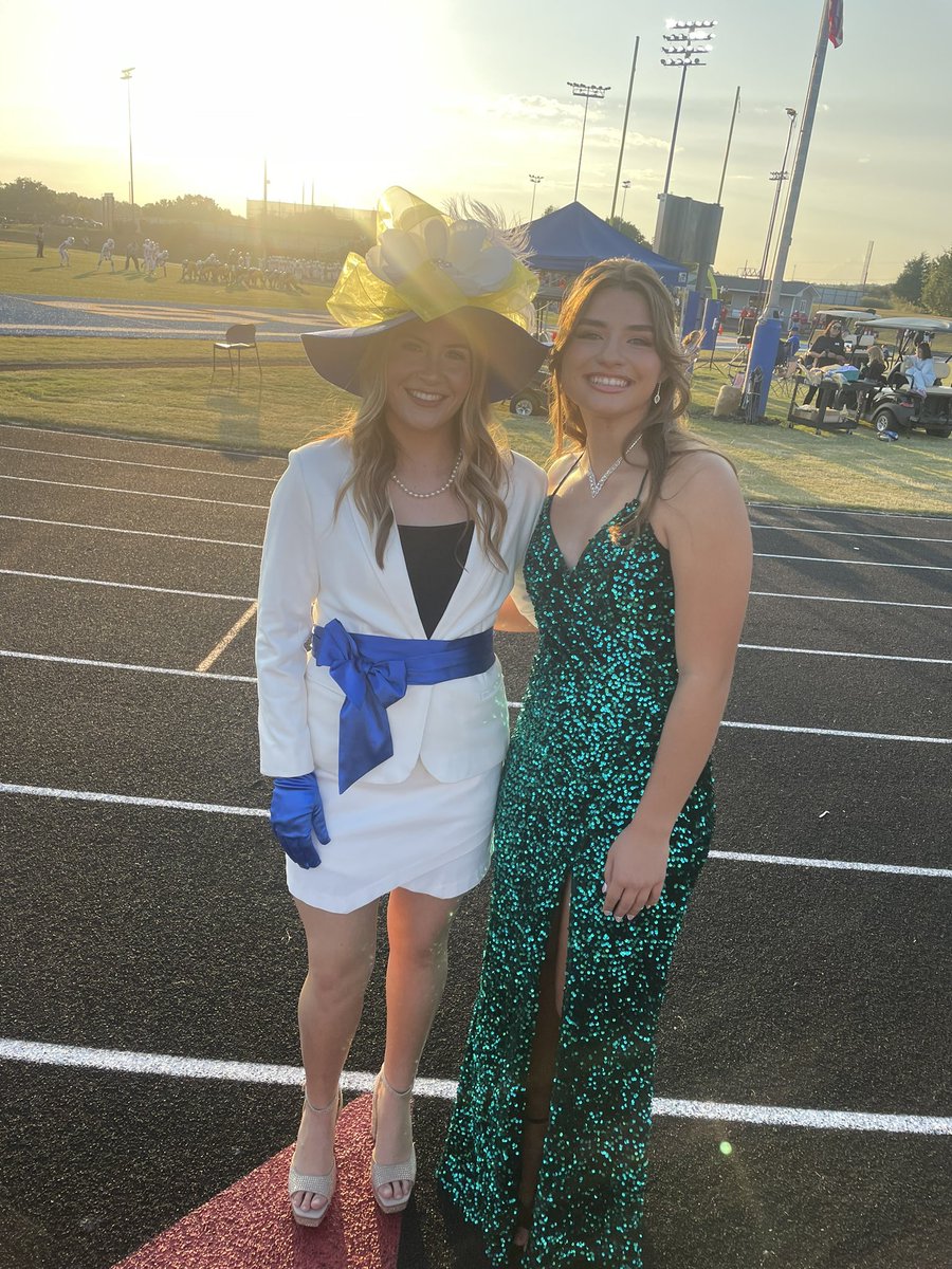 We are very proud of Kenlee and Samantha for representing Karns volleyball well on Friday as they walked the field for Homecoming court! Happy Homecoming! 🏐💙
