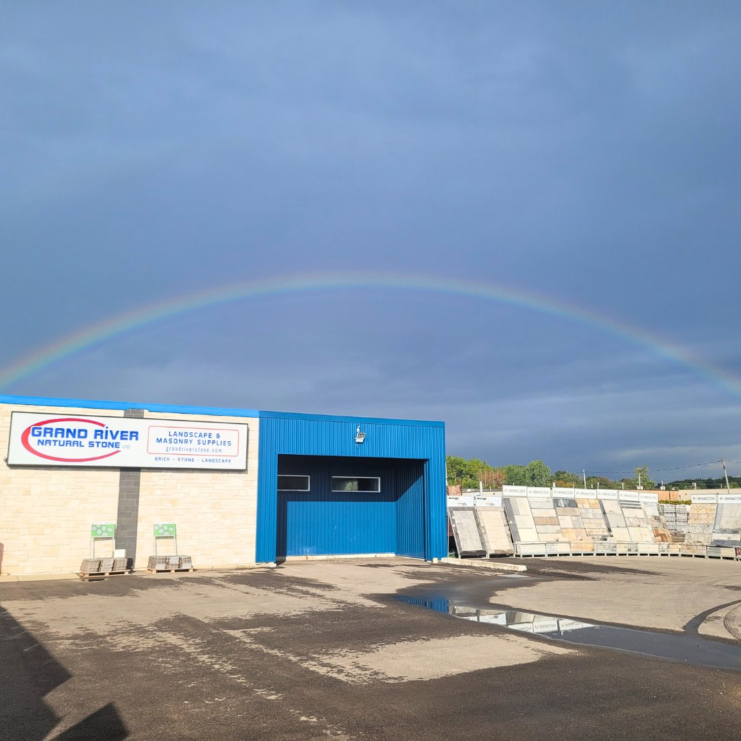 It's a beautiful September day, come visit us for all your Landscape needs! We hope to see you soon! 🪨🍂🌈 #landscaping #september #autumndays #rainbow