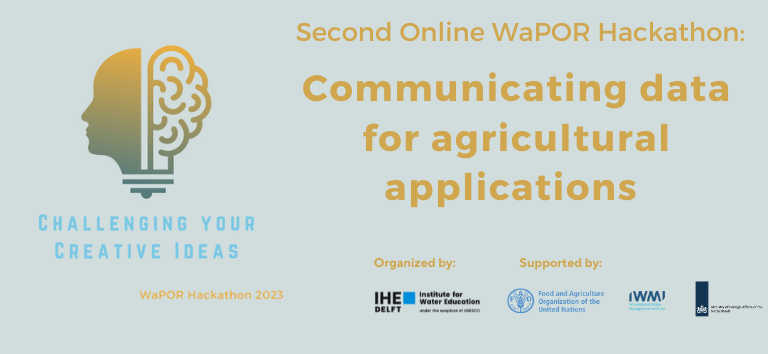 FAOLandWater's tweet photo. Registration to the Second Online #WaPOR Hackathon is now open!
Join the challenge!
For more info and to register ➡️ https://t.co/ydf4U0Ug8G https://t.co/3Ka0L9EY9q