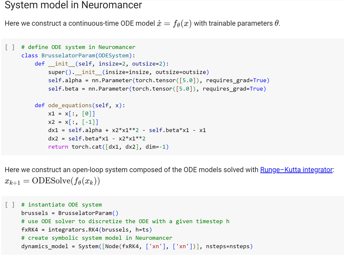 jan_drgona's tweet photo. Parameter estimation of Ordinary Differential Equations (ODEs) in Neuromancer.
Colab example: https://t.co/QVYrmMDcBq
Neuromancer library: https://t.co/tDDXCOJdFu
#opensource #AI #ODEs #dynamicalsystems #control #systemidentification #PNNL https://t.co/Hb6IrQwJYj
