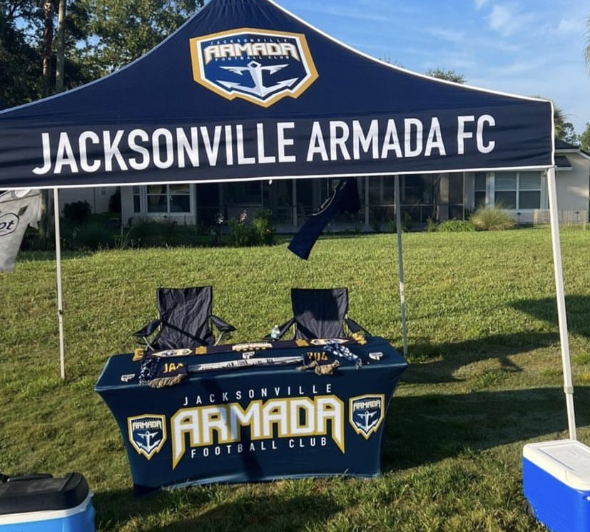 StuartASJax's tweet photo. Hey @MercerWSoccer any tips for Anna’s dad… other than sticking to golf 😬

Shout out to my guy @louis_llerandi manning the booth for @JaxArmadaFC!

#ASJax #Dream18 @ActionSportsJax @Dream18Tourney @ActionNewsJax @ESPN690Jax https://t.co/HgJXSKZaTv