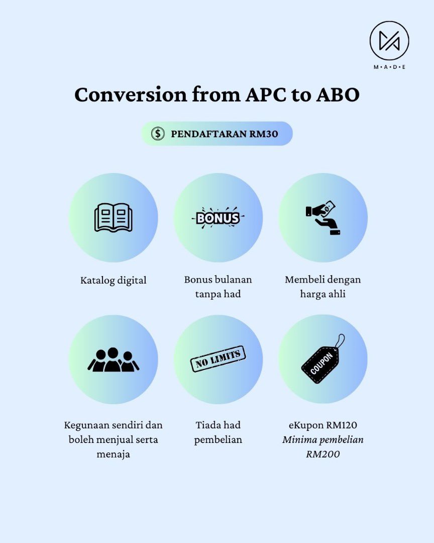NurschaRazak's tweet photo. PENDAFTARAN BARU AHLI AMWAY

📌APC RM20 = VOUCHER RM20
📌ABO RM60 = VOUCHER RM120
📌APC CONVERT ABO RM30 = VOUCHER RM120

Yg masih cari extra income tapi tak tau nak buat bisnes apa, jom beri peluang pada diri kenal AMWAY 🥰

Untuk pertanyaan click link ⬇️
https://t.co/JdVugyZCKm https://t.co/UJNyXfkHlp