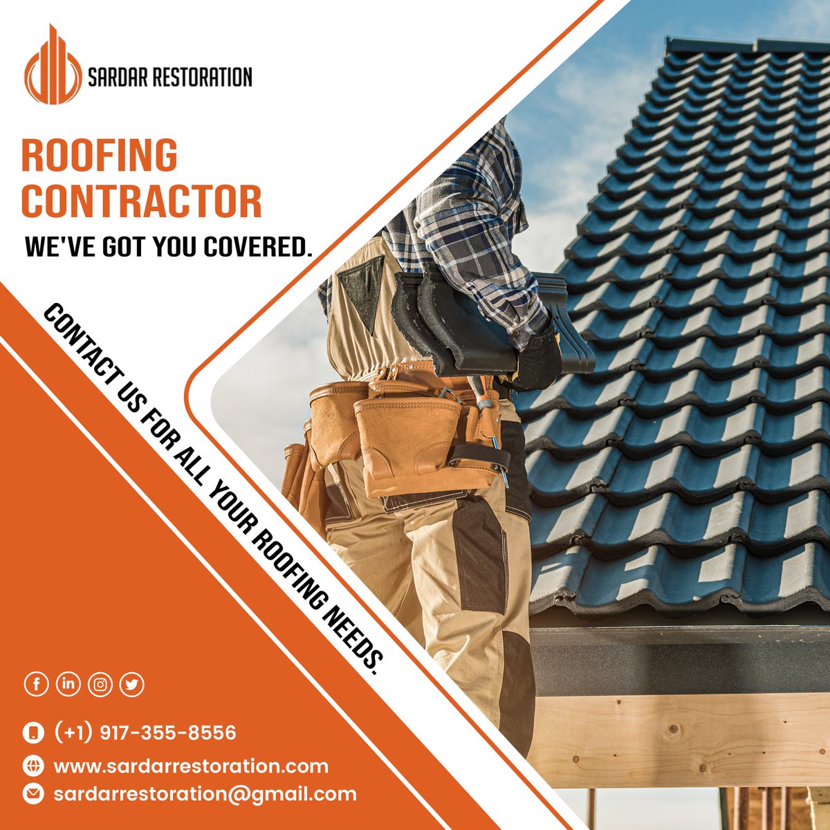 SardarCorp's tweet photo. Get a strong and sturdy roof over your head with our expert roofing services.

📞 Call now to schedule your appointment

📞 +1 (917)-355-8556

#RoofingContractor #ExpertRoofing #ProtectYourHome #PropertyImprovement #HomeRestoration #Construction #ConstructionServices https://t.co/WBEDSCiQex