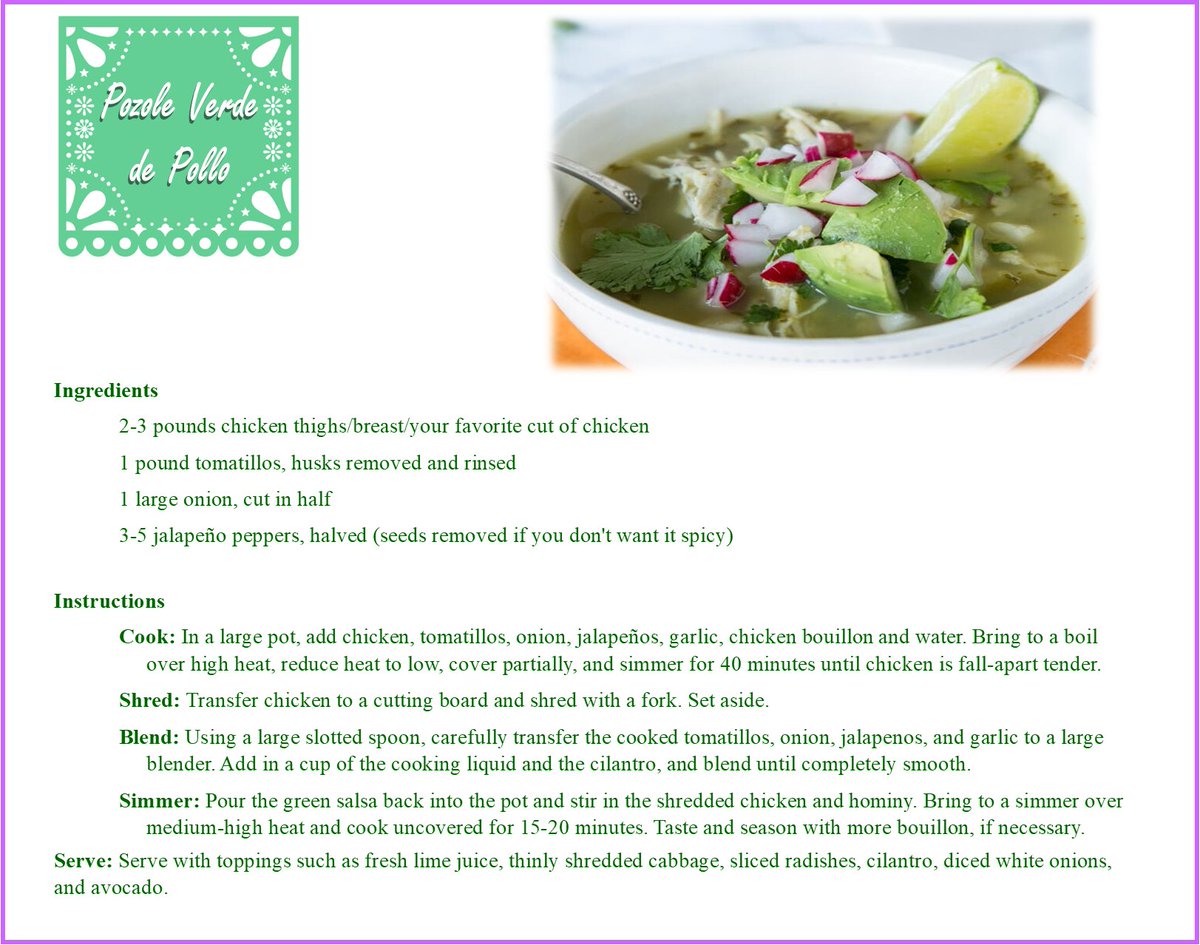 Happy #HispanicHeritageMonth! Blanca Romero Green works at the @5BHunger and is the first Latina elected to the Blaine County School Board. She is heavily involved in her community. Check out her pozole verde con pollo recipe. YUM!