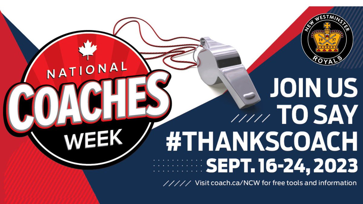 Happy National Coaches Week! NWMHA wants to express its deep appreciation for the unwavering dedication of our hockey coaches, who tirelessly devote their time to the growth and development of our players, across all levels of the game. #newwestroyalsmha #bchockey #coachesweek