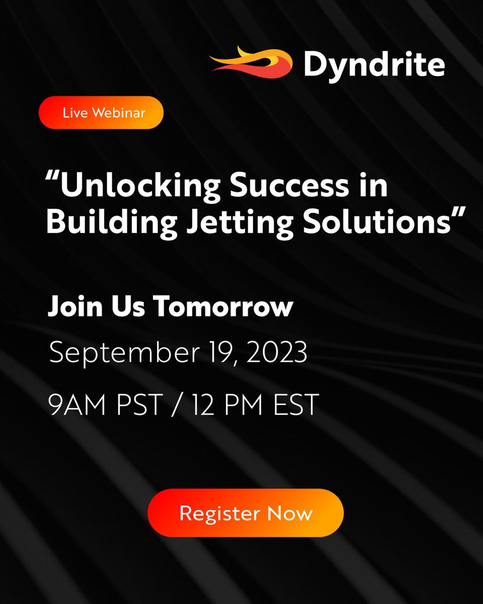 4 out 5 binder jetting professionals will regret not signing up for our exclusive webinar tomorrow… and the fifth one has already signed up! 

Unlock Success in Building Jetting Solutions with industry experts like Dan Brunemer and Kate Black

go.dyndrite.com/46aJP8D