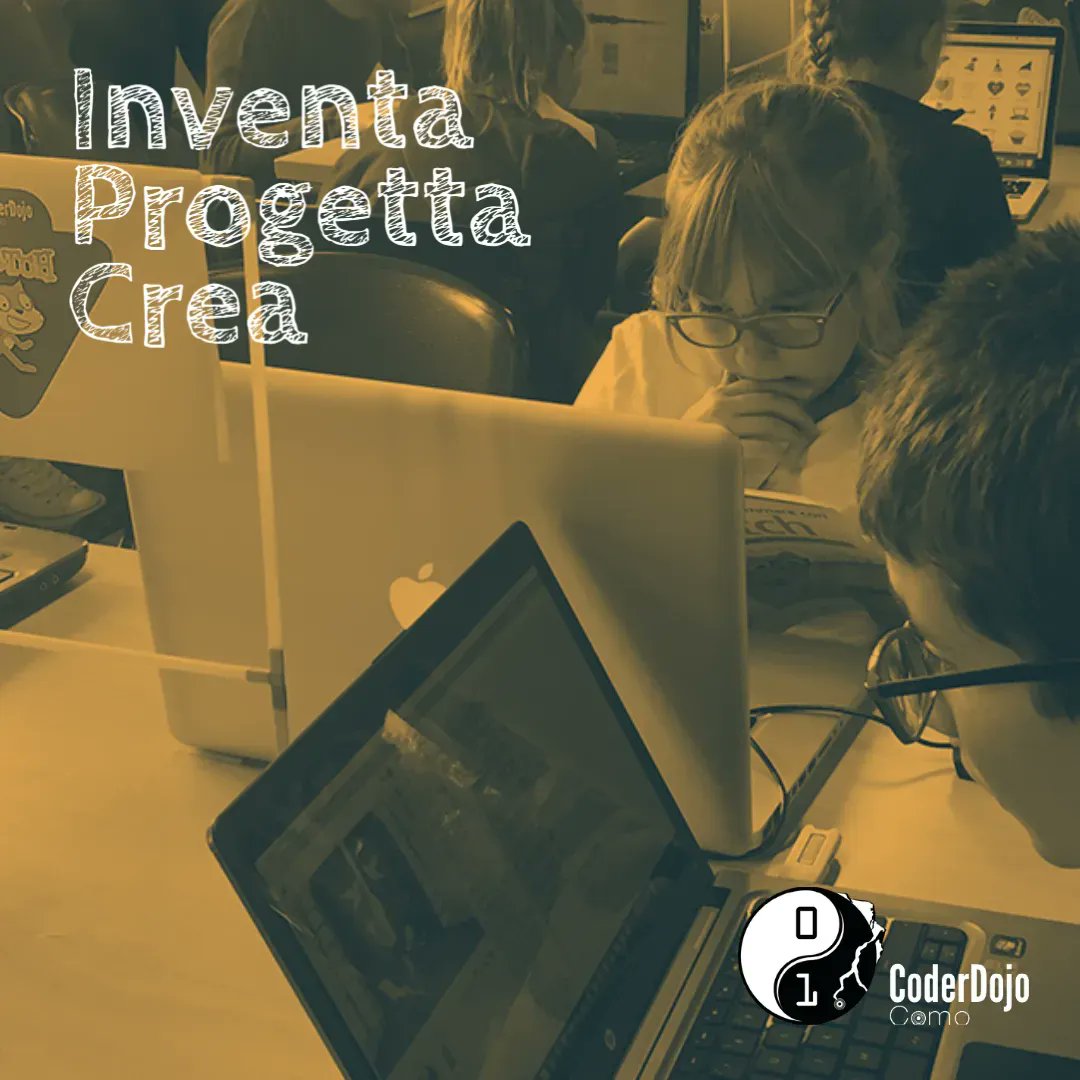 CoderDojoCo's tweet image. Inventa. Progetta. Crea. #coding #kids #scratch #coderdojo #stem #learning #digitalskills #competenzedigitali