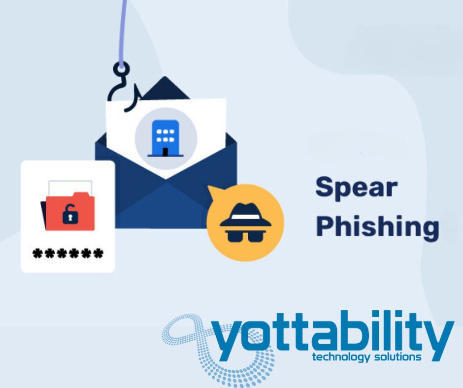 Yottability's tweet image. Spear phishing is a malicious email spoofing attack that targets a specific organization or individual, seeking unauthorized access to sensitive information.  

zurl.co/NSiT