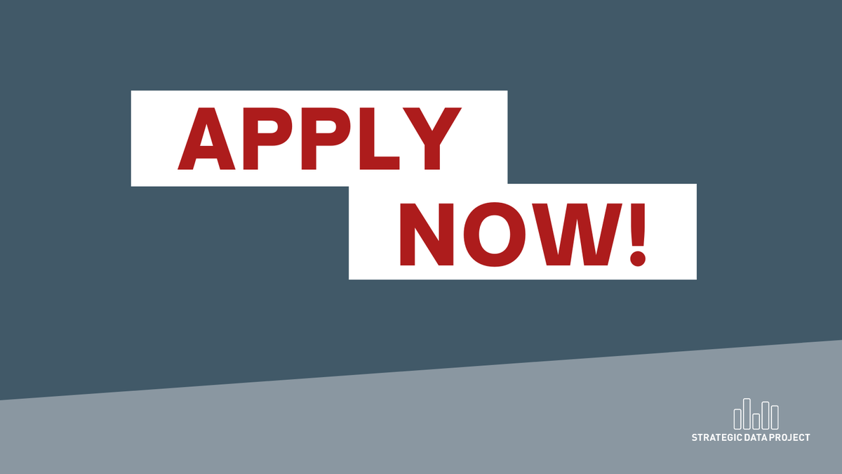 The Strategic Data Project at <a href="/HarvardCEPR/">Harvard CEPR</a> is thrilled to announce that applications are now open for Cohort 16 (Fall 2024 - Summer 2026) of the SDP Fellowship! Take the next step in your analytic career and apply now: ow.ly/Kko650PLzlL