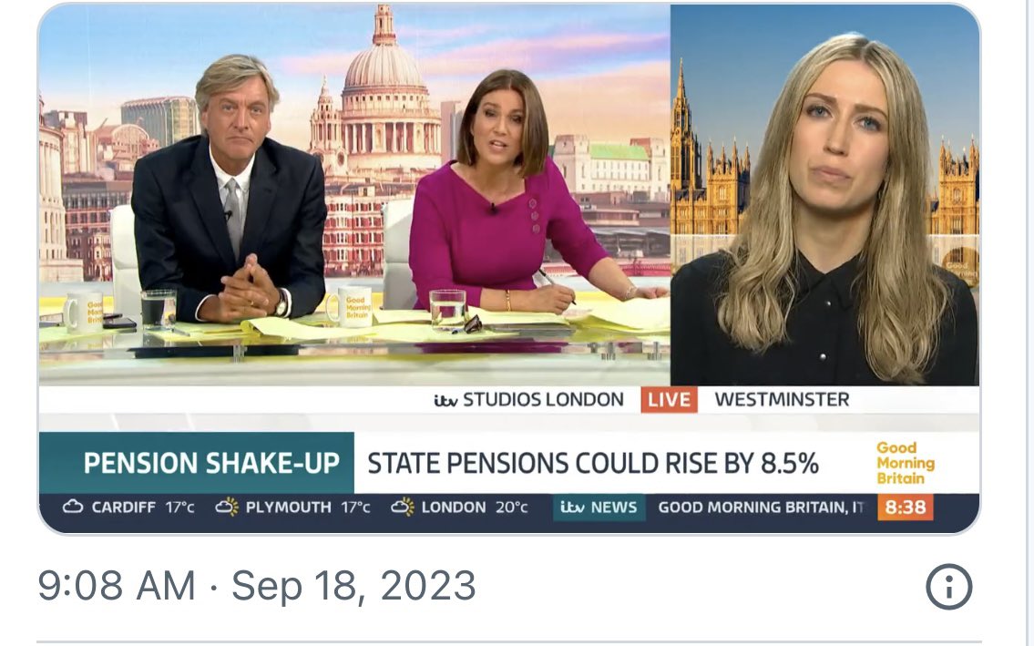 CivilCspa's tweet image. Pensions Minister Laura Trott MP refused to confirm on @GMB today which average earnings stat will inform the #statepensions #triplelock increase.
UK State Pension is only 25% of average earnings, still one of the lowest in the Western economies. More at: cspa.co.uk/news/pensions-…