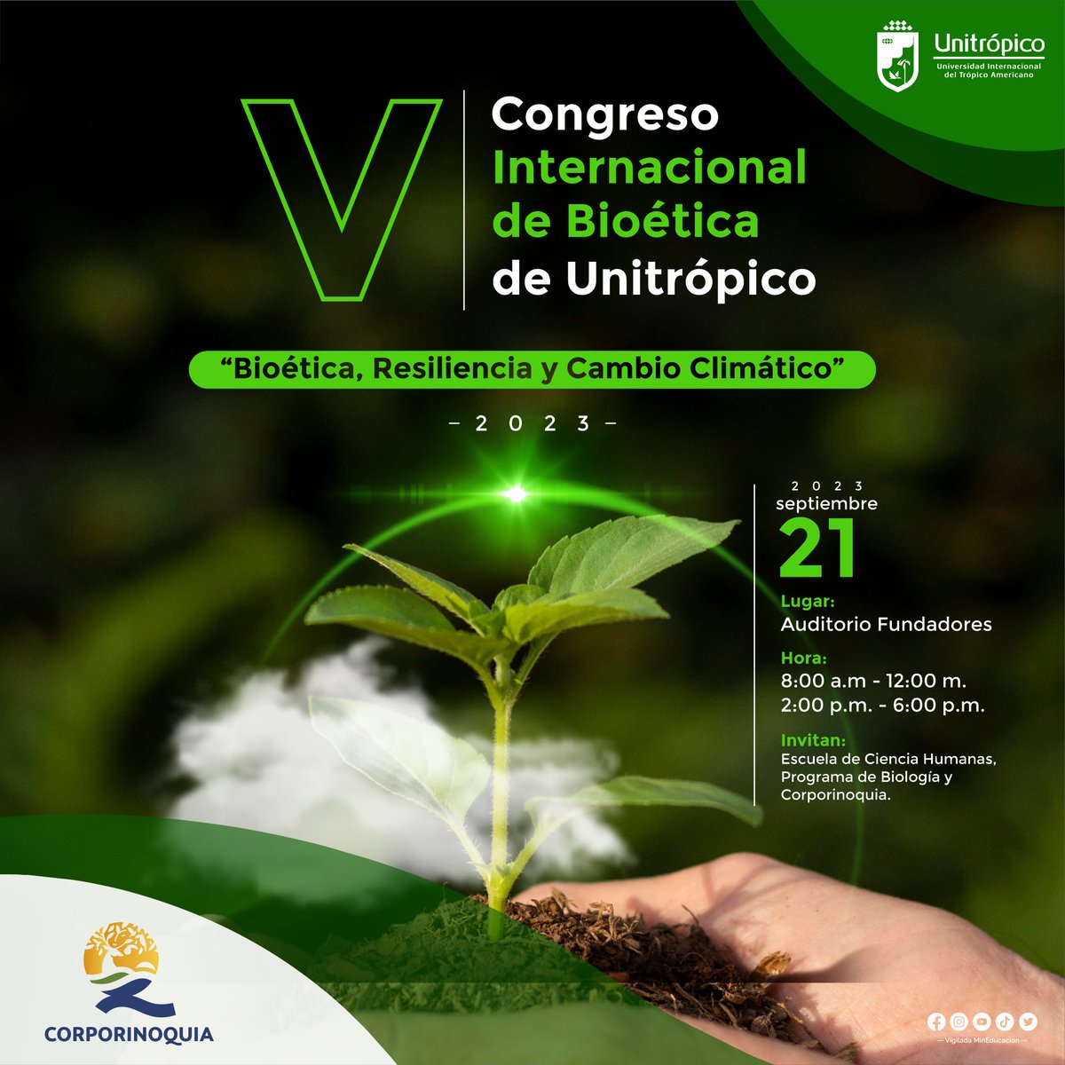 Unitropico's tweet photo. Bioética, un asunto de atención y discusión académica; este 21 de septiembre realizamos nuestro V Encuentro Internacional de Bioética, Resiliencia y Cambio Climático. https://t.co/QfBxZWp58B