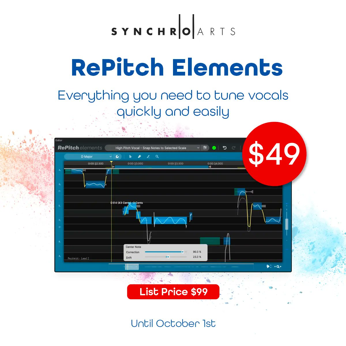 dontcrack's tweet photo. Get #SynchroArts Entry-Level Vocal Tuning Plugin at 50% off https://t.co/CjKEpfDj5I
#RePitch #Vocals https://t.co/TGzTM89O03