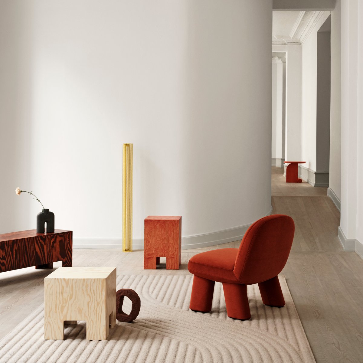 Any space will look alive when the playful easy chair Max is present! 

Together with the flexible Plybord - if it’s a seat, a stool, or a table doesn’t matter; it is there to be used and easy to move around.

Peace, Love &amp; Good Design