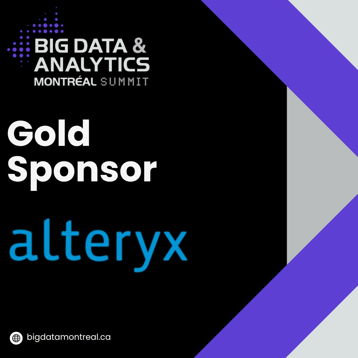📣 We are thrilled to announce that Alteryx is joining us as a Gold Sponsor for the upcoming Big Data &amp; Analytics Montreal Summit on October 3-4, 2023! 🎉

📩 Reach out now and enquire about becoming a sponsor! hubs.li/Q021BHwc0

#Alteryx #BigDataMontreal Summit