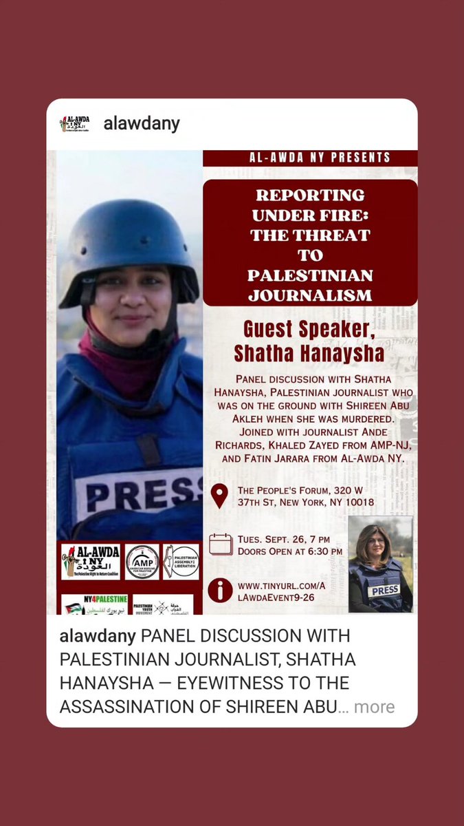 <a href="/QudsNen/">Quds News Network</a> Reporting Under Fire: The Threat to Palestinian Journalism 
x.com/AlAwda/status/…