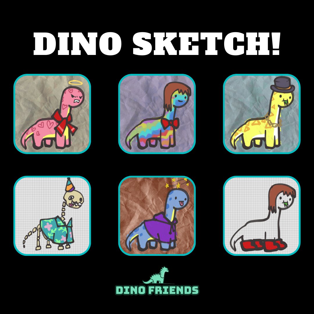 🪂WL &amp; 100 $STARS ギブアウェイ🪂

恐竜くんの新シリーズ
🦕DINO SKETCH 🦖

🟢 総供給数 999
🟢 ミント価格 499 $STARS
             WL価格 429 $STARS
🟢 ローンチ9月25日

🎯今回は当選者3名🎯
WL + 100 $STARS ×1
WL × 2

条件
フォロー @DinoFriends_io 
いいね&amp;リツイート
⏰今から48時間⏰