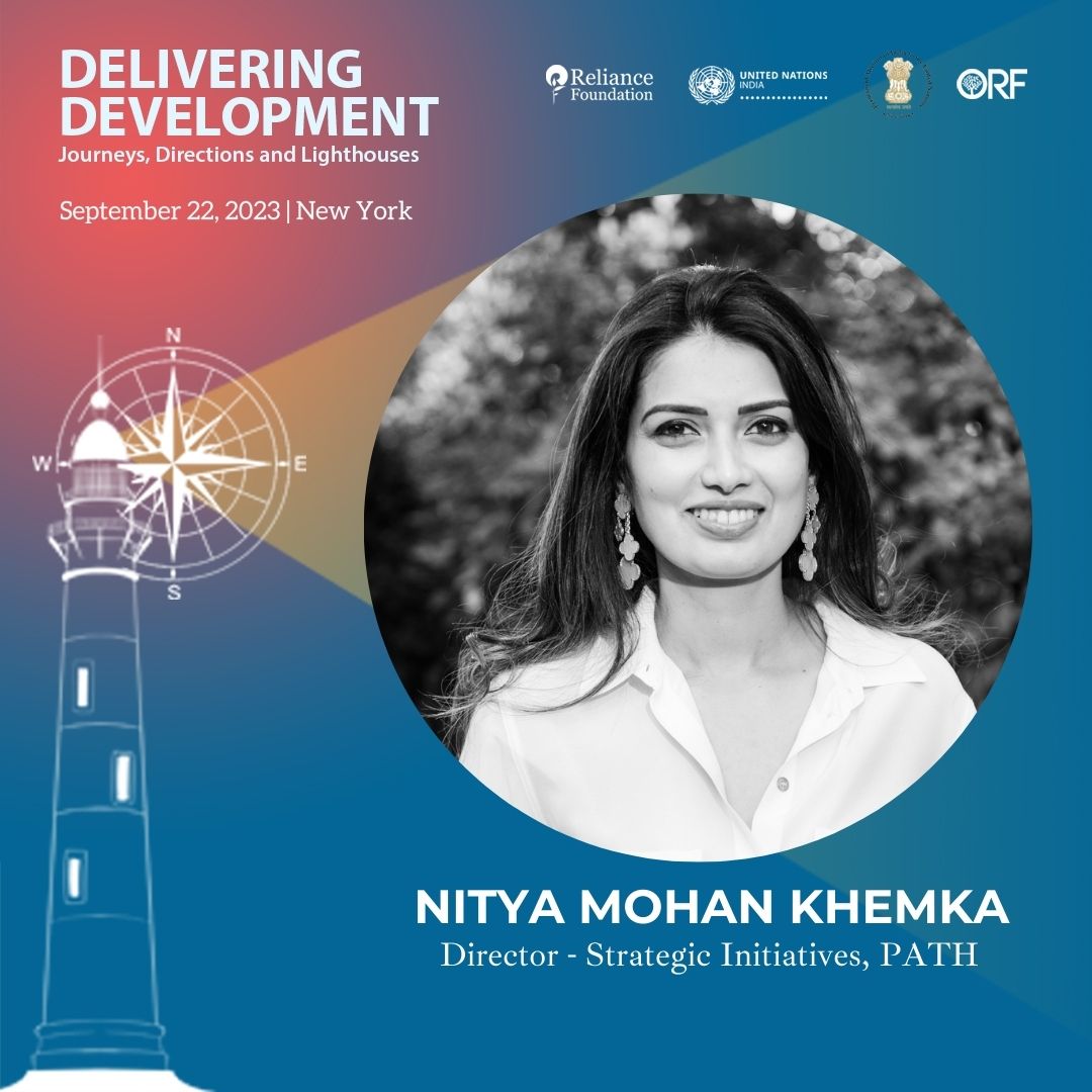 @ril_foundation @UNinIndia @IndiaUNNewYork @ShombiSharp @ruchirakamboj @samirsaran @Chandrika0501 @AnitaOtubu @SEforALLorg @USAID @d_jaishankar @MelissaFleming .@NityaMohanK, Director - Strategic Initiatives, @PATHtweets will speak at the event on Delivering Development: Journeys, Directions and Lighthouses. September 22 | New York Register here: or-f.org/128635 @ril_foundation @UNinIndia @IndiaUNNewYork