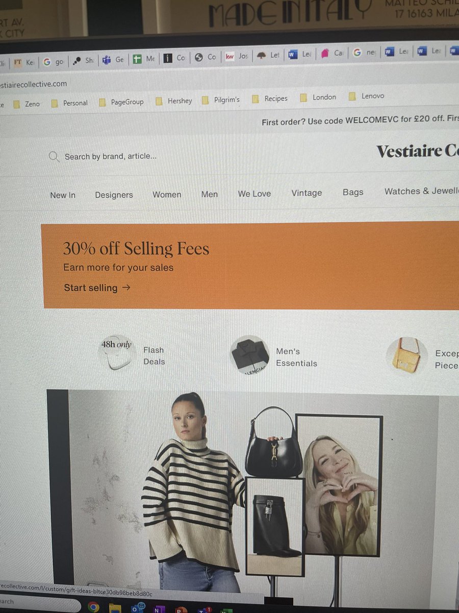 cathydonald's tweet photo. @vestiaireco hello - why does your website and app say “30% off selling fees” when this isn’t true? Bit disingenuous? How can you be advertising that everywhere? According to your chat team it’s a “technical issue” …… https://t.co/ebtFm4ccqk