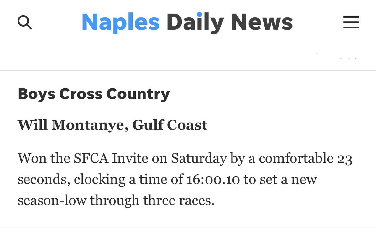 GCHS Shark Insiders (@gcsharkinsider) on Twitter photo Be sure to go and vote for the <a href="/GCSharks/">GCHS Sharks</a> cross country stud <a href="/WillGCHSXCTF/">Will Montanye</a> for the <a href="/ndn/">Naples Daily News</a> Athlete of the Week! Nobody deserve it more than this kid! 🦈🏃🔥💪😤 Be sure to go and vote for the <a href="/GCSharks/">GCHS Sharks</a> cross country stud <a href="/WillGCHSXCTF/">Will Montanye</a> for the <a href="/ndn/">Naples Daily News</a> Athlete of the Week! Nobody deserve it more than this kid! 🦈🏃🔥💪😤