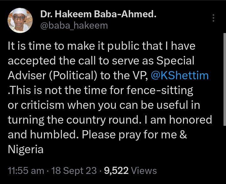 Our online friend, @baba_hakeem is a comedian 🤣🤣🤣 So all the drama 🎭 last year was for an SA position to a politically irrelevant VP in an illegitimate federal government!!!! Reno better pass this one ROTFL 🤪