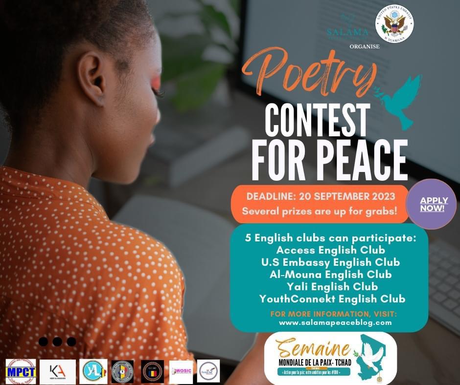Poets,
As the world celebrates Global Peace Week, the Salama Peace Initiative brings an opportunity for you to share you talents and enthusiasm for peace building. 
1/2
