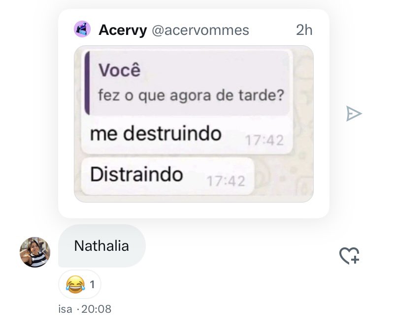 nathaliaduartte's tweet photo. juro que a terapia ta indo bem https://t.co/XlZbdQpEBA