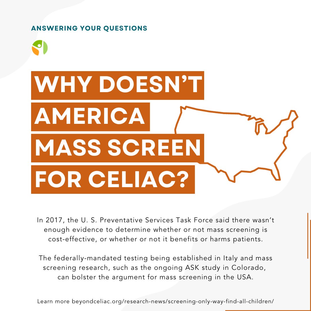 BeyondCeliac's tweet image. Great news from Italy! They're starting a program to test everyone from 1-17 for #celiac disease. This is a win for the entire, global celiac community; results from there could influence whether or not similar programs spread elsewhere. 

More  hubs.li/Q022xqHQ0