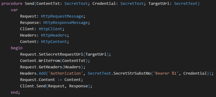 MSDYN365BC's tweet photo. With #MSDyn365BC 2023 release wave 2, you can use a new type, SecretText, to protect credentials and sensitive textual values from being revealed through debugging 😎 Learn more: https://t.co/88UouN61cN https://t.co/bQ28PiT7ko