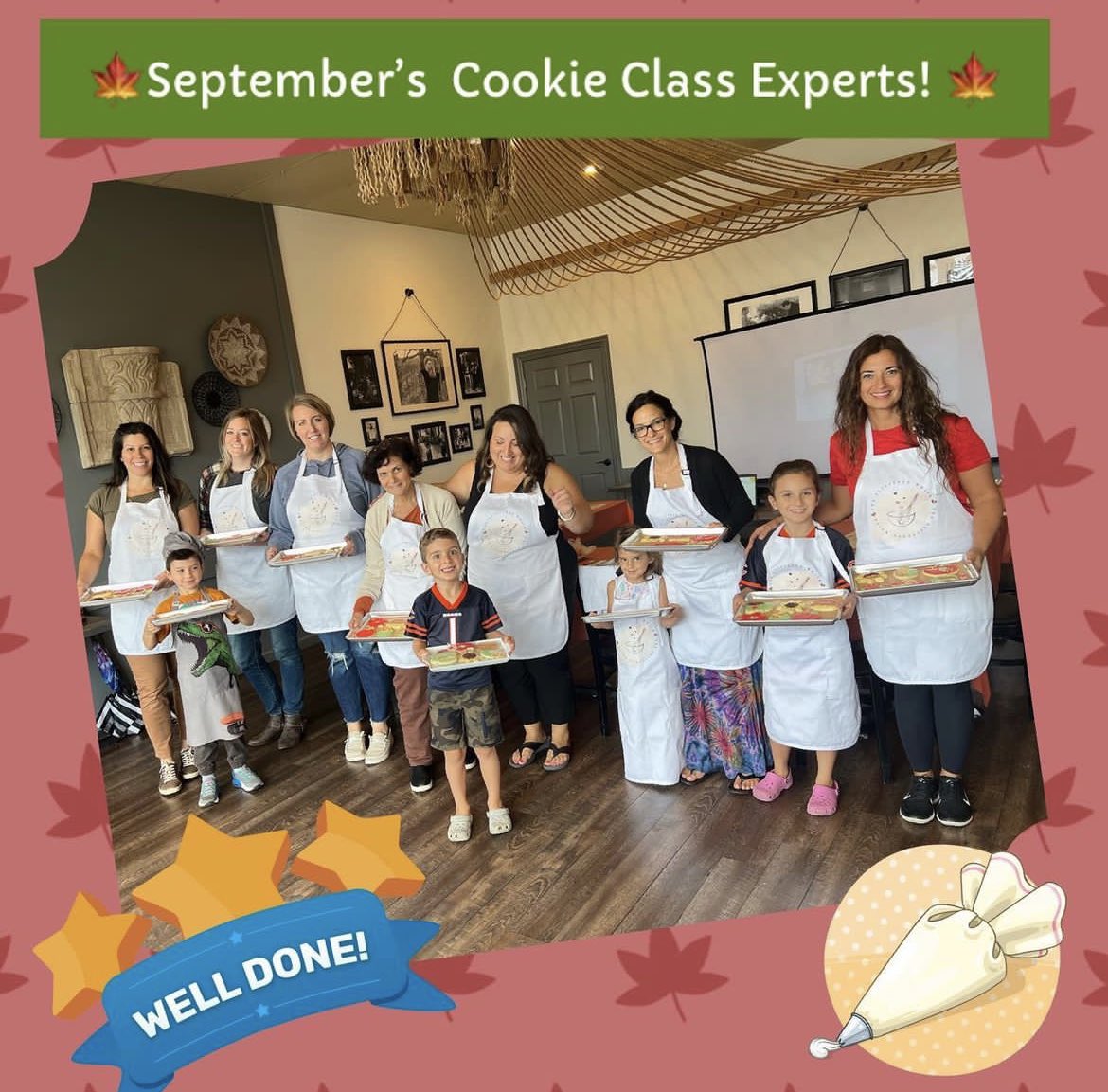 Congratulations to my professional cookiers! 👏🏻👏🏻👏🏻Thank you for coming out to have a little sugar cookie fun with me! My October cookie class will be announced shortly…. 👻 🎃