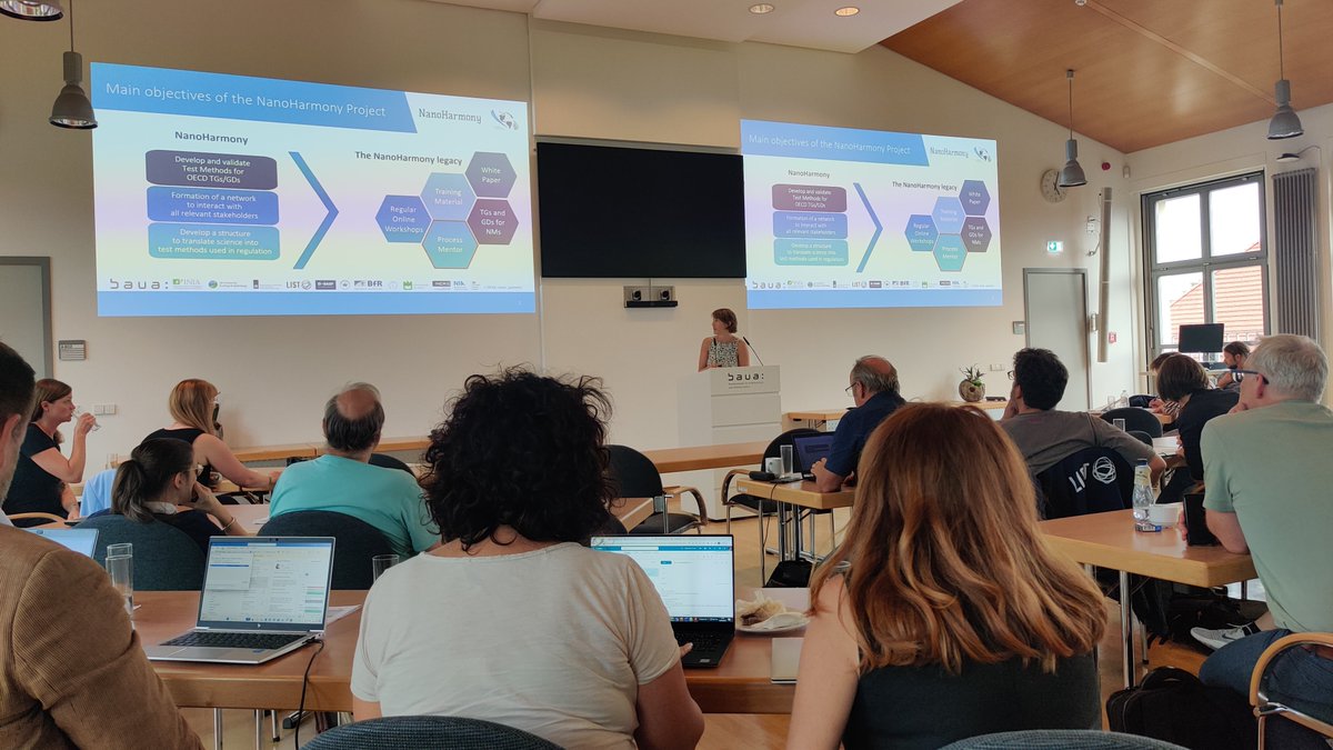 nanotechia's tweet photo. @baua_de Following up, Elise Morel introducing the #NanoHarmony @OECD Test Guidelines & Guidance Documents Process Mentor! Stay tuned for the official launch!
#nanomaterials #nanotechnology #testguidelines #guidancedocuments @uk_ceh https://t.co/kGKW15aPS1