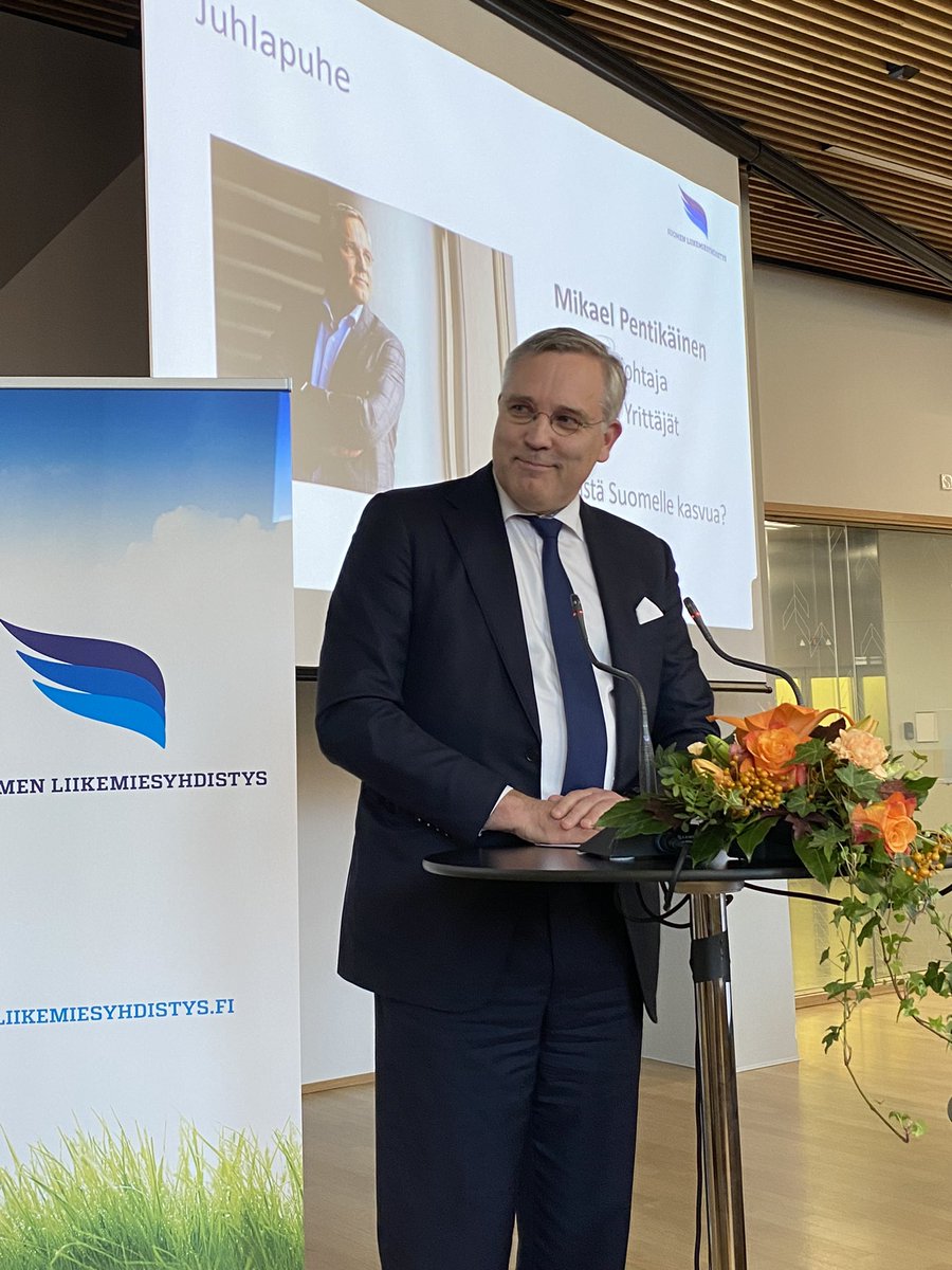 Vuoden Yritysjohtaja 2023 tilaisuuden juhlapuheen pitää Suomen Yrittäjien toimitusjohtaja Mikael Pentikäinen teemalla ”Mistä Suomelle kasvua?”. #suomenliikemiesyhdistys #SLY #vuodenyritysjohtaja