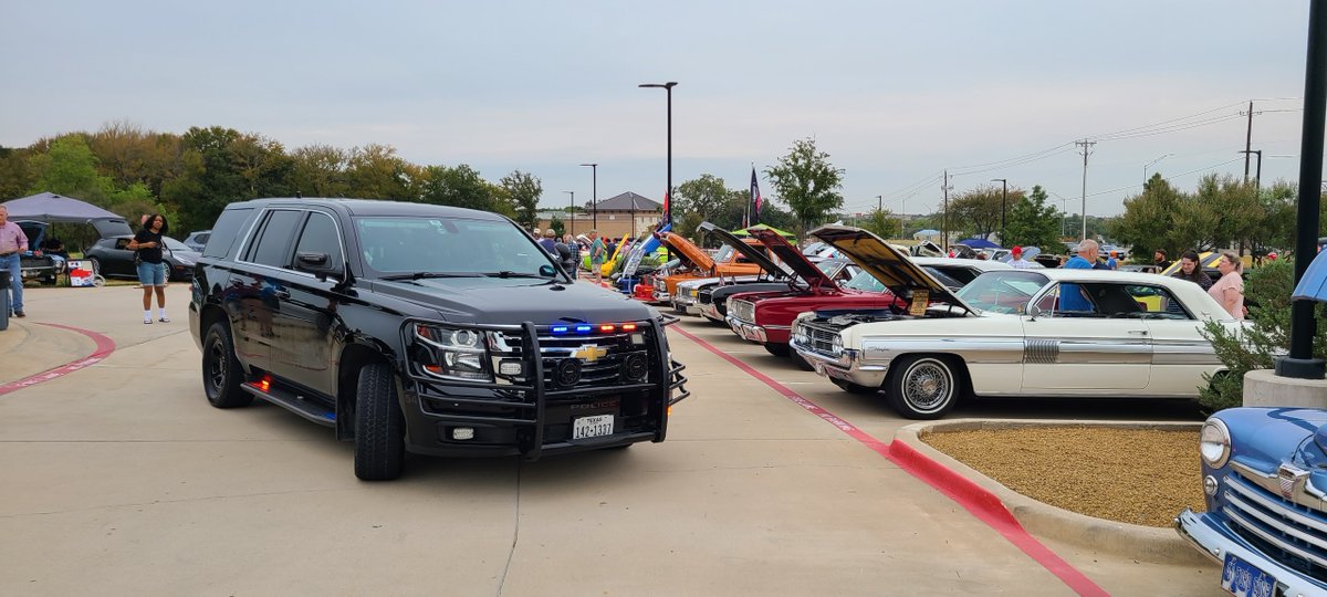 Over the weekend, Huffines Subaru held a car show with many beautiful automobiles on display. Our officers got to stop by and admire the vehicles on display and as nice as our patrol vehicles are, they didn't draw near the crowd that many of the other vehicles on display did!