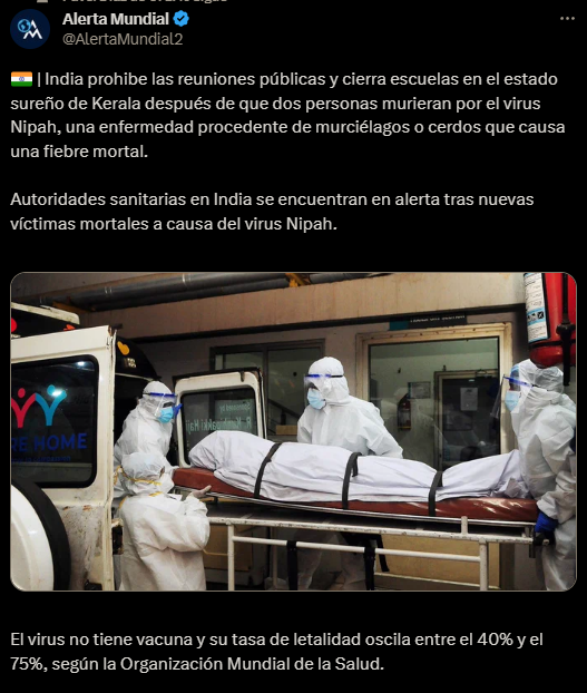tSublimacion's tweet photo. jaja NO .. ¿Qué ha pasado?

Esta es la secuela del Covid-19

Ya llevamos tres péliculas:

Covid-19 La amenaza Fantasma 
Covid-19 La venganza de las terrazas y espacios públicos
Y AHORA ...
El despertar  del Nipah

Se viene ... https://t.co/K28U5EBn45
