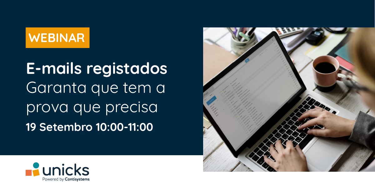 Contisystems_TI's tweet photo. ⏰👉 O webinar é já amanhã!
Se ainda não se inscreveu, ainda vai a tempo!

Não perca a oportunidade de esclarecer todas as suas dúvidas sobre a validade legal ou aplicabilidade prática dos e-mails registados. 🎯

Inscreva-se já! 👇

https://t.co/8lsbprAbby https://t.co/fDvWBICzrv