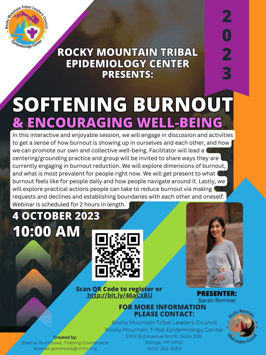 RMTLC's tweet photo. Join us for an interactive and enjoyable session, where we will engage in discussion and activities to get a sense of how burnout is showing up in ourselves and each other, and how we can promote our own and collective well-being. 

Register here: https://t.co/YlBydprvOS https://t.co/yVzsdoub5N