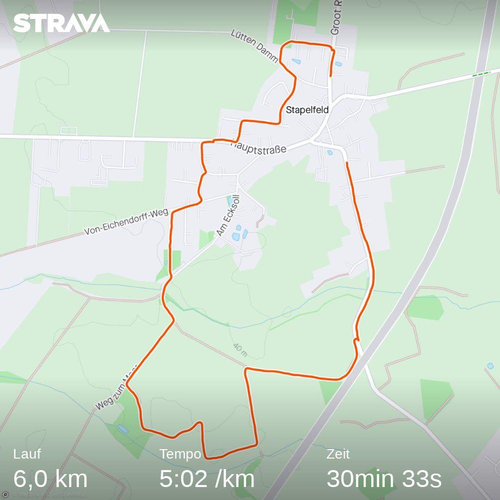 Feierabend-Lauf, zum Glück war ich nicht zu schnell. #radarkontrolle #joggen #6km #feldmark #stapelfeld #strava strava.app.link/gmKBMOfhcDb