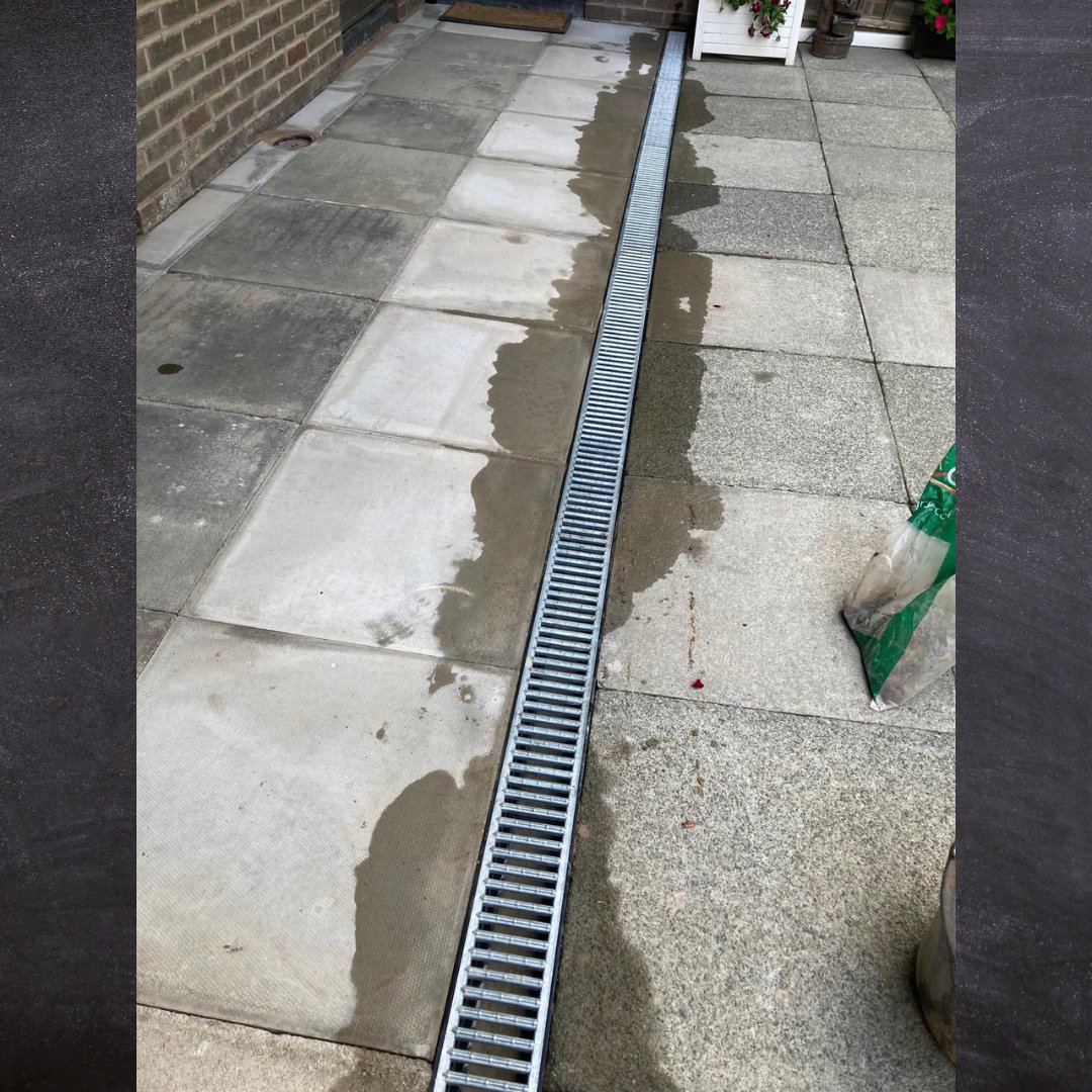 When pricing this project we noticed the existing method for removing surface water was inefficient. So part of the client specification on this project was install surface drainage to prevent standing water on the patio.

#interiordesign
#architecture
#realestate
#builder
#house