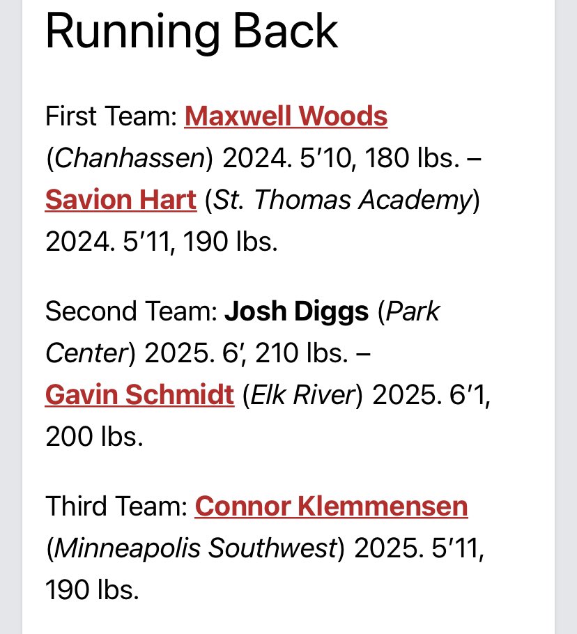 Thanks <a href="/PrepRedzoneMN/">Prep Redzone Minnesota</a> for naming me preseason all state