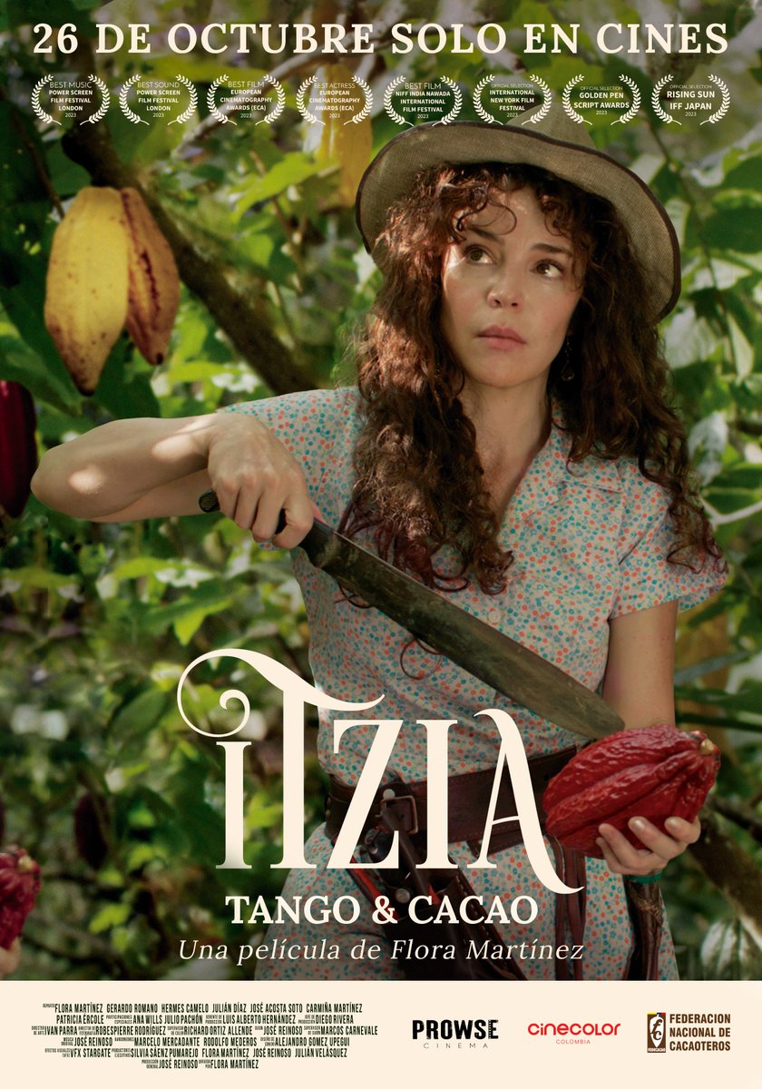 fedecacao's tweet image. #Cine FEDECACAO se enorgullece de presentar en exclusiva el afiche oficial de la película "Itzia Tango &amp;amp; Cacao".  Únete a nosotros en este emocionante viaje lleno de realismo mágico, dirigido y protagonizado por la inigualable @FloraMartinez_