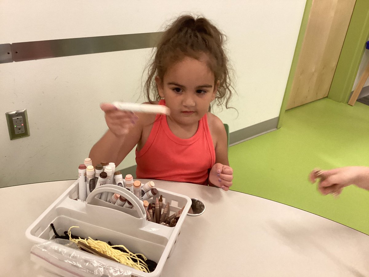 Representation matters! Students used mirrors to determine what color their skin is, then found the color that best matches using our skin color crayons and markers. <a href="/Crayola/">Crayola</a> you have come a long way over the years and I love these markers and crayons! <a href="/NKCEarlyed/">NKC Schools Early Education</a>