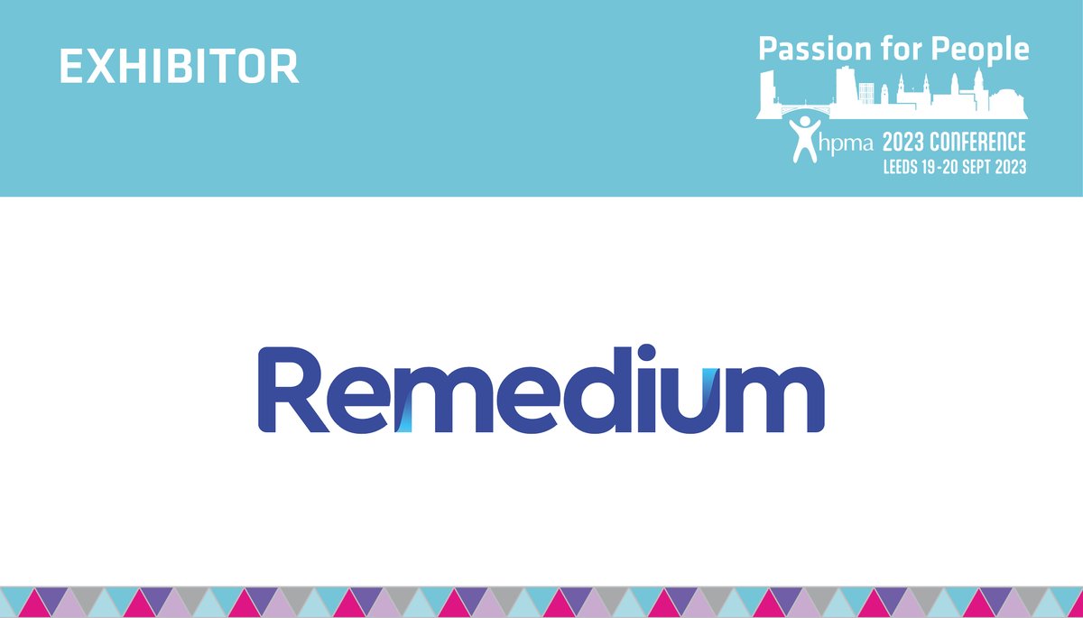 We are pleased to be welcoming @RemediumUK at stand 22 of our exhibition hall throughout the conference on Tues & Wed. If you are joining us in Leeds make sure to stop by and say hello! #HPMA2023 #Passion4People